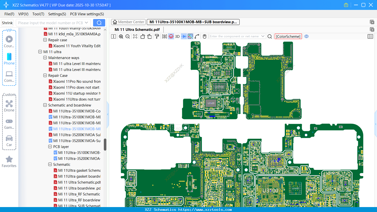 Xiaomi MI 11Ultra-35100K1MOB-MB+SUB Boardview
